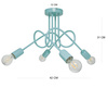 LAMPA SUFITOWA DZIECIĘCA MONDO 4 TURKUS PASTEL