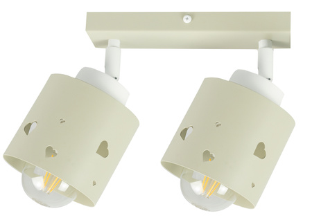 LAMPA SUFITOWA DLA DZIECI LUMIMI BEŻOWA SERCA LUMIMI LB/2
