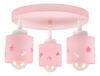 LAMPA SUFITOWA WISZĄCA RÓŻOWA DLA DZIECI PLAFON ŻYRANDOL GWIAZDKI RUCHOMY LUNARI PR/3