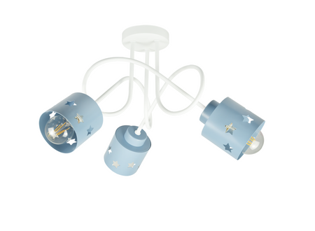 LAMPA SUFITOWA GWIAZDKI KOLOROWA DO POKOJU DZIECIĘGO ŻYRANDOL 3 WISZĄCA LUNARI BN/3