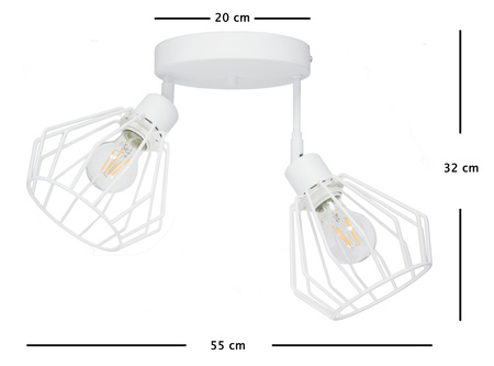 ARTEMIDA PLAFON 2 POZIOMY MODERNO BIAŁA