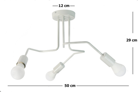 LAMPA SUFITOWA VANESSA 1004/3 KOLOR SZARY MODERNO
