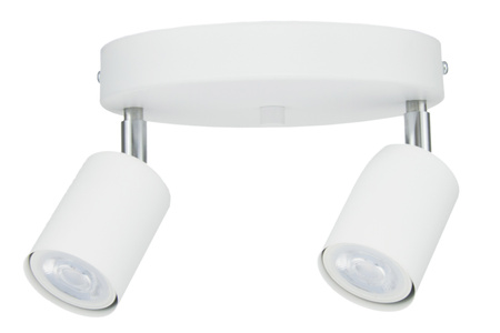 PLAFON SUFITOWY OKRĄGŁY 2 SPOT BIAŁY