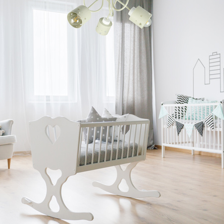 LAMPA DLA DZIECI KOLOROWA SUFITOWA BEŻOWA ŻYRANDOL E27 SERCA WISZĄCA LUMIMI LBR/3