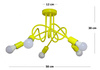 LAMPA SUFITOWA MONDO LOFT 1001/5 KOLOR ŻÓŁTY MODERNO