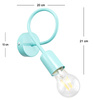 Kinkiet MONDO LOFT 1001/1 KOLOR TURKUS PASTEL MODERNO