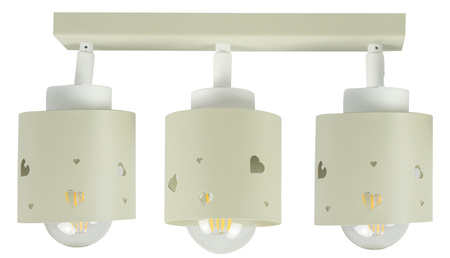 LAMPA DLA DZIECI BEŻOWA SUFITOWA WISZĄCA ŻYRANDOL PLAFON SERCA RUCHOMY LUMIMI LR/3