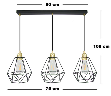 LISTWA SUFITOWA DIAMENT EDISON ZŁOTO LOFT