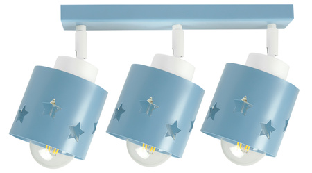 LAMPA SUFITOWA DZIECIĘCA NIEBIESKA WISZĄCA PLAFON GWIAZDKI RUCHOMY LUNARI LN/3