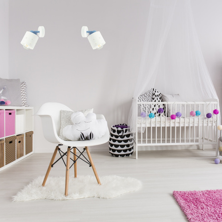 KINKIET BIAŁY LED SERDUSZKA LAMPA ŚCIENNA DLA DZIECI RUCHOMA LUMIMI KBN/1