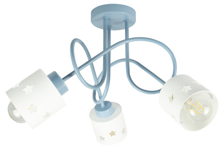 LAMPA SUFITOWA GWIAZDKI NIEBIESKI DO POKOJU DZIECIĘGO WISZĄCA LUNARI NB/3