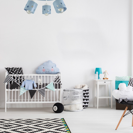 LAMPA SUFITOWA PLAFON NIEBIESKI DZIECIĘCY GWIAZDKI RUCHOMY KOSMOS STARS LUNARI PN/3