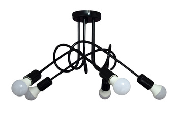 LAMPA SUFITOWA MONDO LOFT 1001/5 KOLOR CZARNY MODERNO