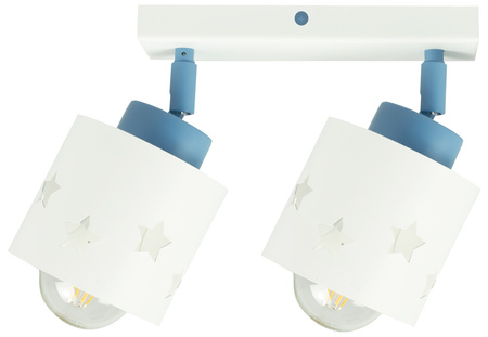 LAMPA SUFITOWA DZIECIĘCA GWIAZDKI WISZĄCA BIAŁO-NIEBIESKA RUCHOMA LUNARI LBN/2