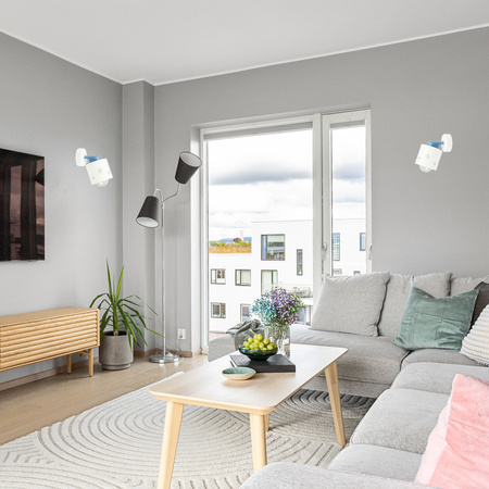 KINKIET BIAŁY GWIAZDKI DLA DZIECI LAMPA ŚCIENNA WISZĄCA PLAFON LED RUCHOMY LUNARI KBN/1