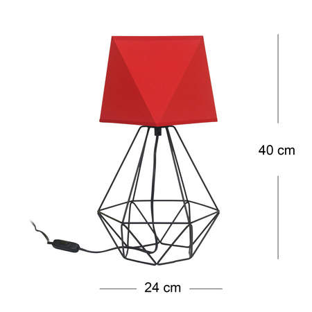 LAMPA BIURKOWA STOŁOWA DIAMENT 4 KOLORY ABAŻUR