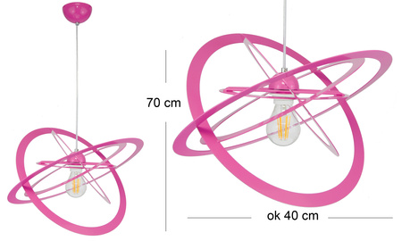 LAMPA WISZĄCA SFERIS KOLOR RÓŻ MODERNO
