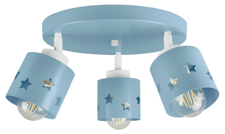LAMPA SUFITOWA PLAFON NIEBIESKI DZIECIĘCY GWIAZDKI RUCHOMY KOSMOS STARS LUNARI PN/3