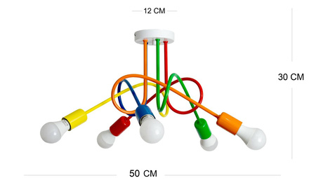 Lampa sufitowa MONDO multikolor MODERNO 1001/5MX1