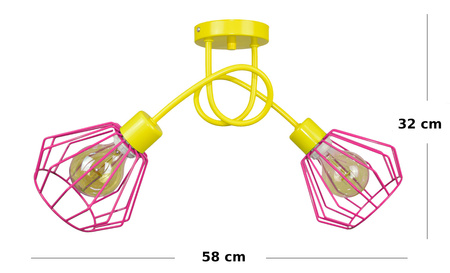 LAMPA EDISON LOFT ŻYRANDOL PLAFON DLA DZIECI