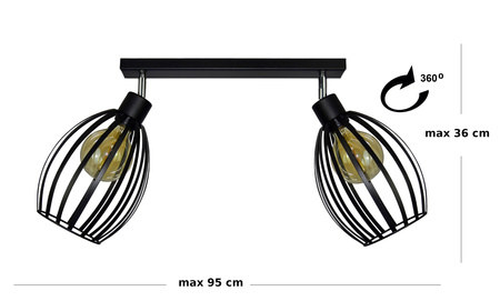 Lampa sufitowa listwa FIORDA