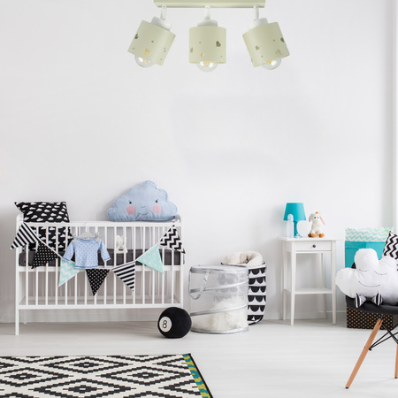 LAMPA DLA DZIECI BEŻOWA SUFITOWA WISZĄCA ŻYRANDOL PLAFON SERCA RUCHOMY LUMIMI LR/3