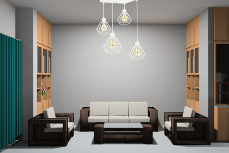 LAMPA WISZĄCA SUFITOWA PLAFON KWADRAT DIAMENT CZARNA MODERNO