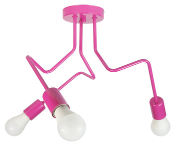 LAMPA SUFITOWA LUNA 1005/3 KOLOR RÓŻOWY MODERNO