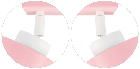 RÓŻOWA LAMPA DLA DZIECI SERCA SUFITOWA PLAFON LUMIMII LR/2