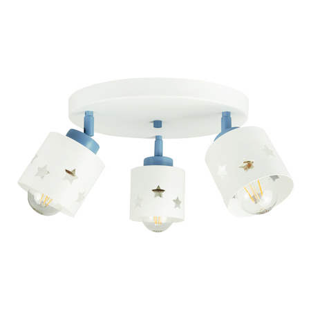 DZIECIĘCA LAMPA PLAFON BIAŁY NIEBIESKI RUCHOME PRZEGUBY DLA DZIECI LUNARI PBN/3