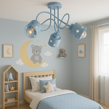 LAMPA SUFITOWA GWIAZDKI NIEBIESKA KOLOROWA DO POKOJU DZIECIĘGO LUNARI N/3