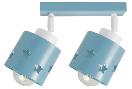 LAMPA SUFITOWA DLA DZIECI NIEBIESKA GWIAZDKI WISZĄCA KOSMOS PLAFON LUNARI LN/2
