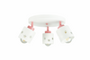 LAMPA SUFITOWA DZIECIĘCA PLAFON BIAŁY RÓŻOWY DLA DZIECI RUCHOMY E27 LUNARI PBR/3