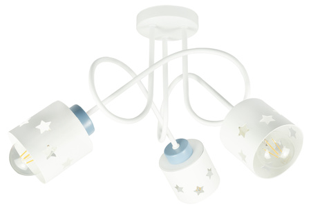 LAMPA SUFITOWA GWIAZDKI KOLOROWA DO POKOJU DZIECIĘGO ŻYRANDOL 3 LUNARI BBN/3