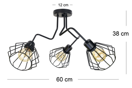 LAMPA SUFITOWA ŻYRANDOL ZYG ZAK SZARA MODERNO
