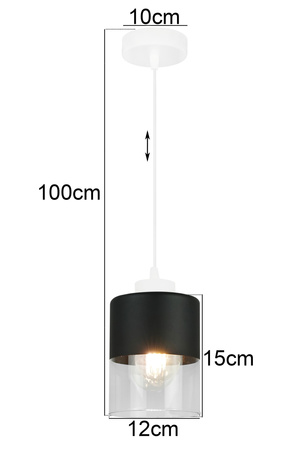 Lampa Wisząca Biała Sufitowa Zwis 1 Żyrandol Szklany Klosz Led E27 Harmonia