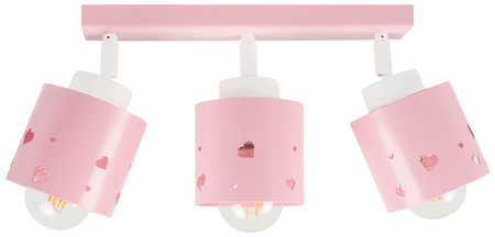 LAMPA SUFITOWA DZIECIĘCA RÓŻOWA WISZĄCA PLAFON SERCA RUCHOMY LUMIMI LBR/3