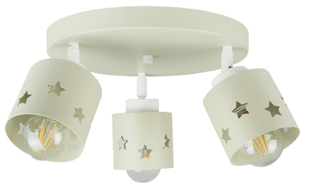 LAMPA SUFITOWA BEŻOWA DLA DZIECI WISZĄCA ŻYRANDOL GWIAZDKI RUCHOMA LUNARI PB/3