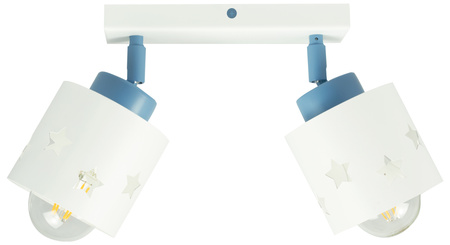 LAMPA SUFITOWA DZIECIĘCA GWIAZDKI WISZĄCA BIAŁO-NIEBIESKA RUCHOMA LUNARI LBN/2