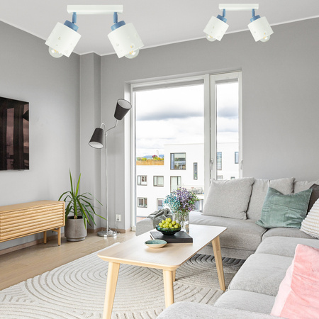 LAMPA SUFITOWA DLA DZIECI LUMIMI SERCA BIAŁO NIEBIESKA LUMIMII LBN/2