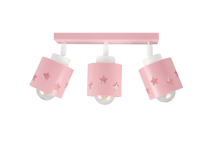 LAMPA DZIECIĘCA RÓŻOWA GWIAZDKI SUFITOWA PLAFON RUCHOMY LUNARI LR/3