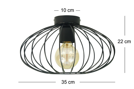 LAMPA SUFITOWA ELIPSA GRAFIT