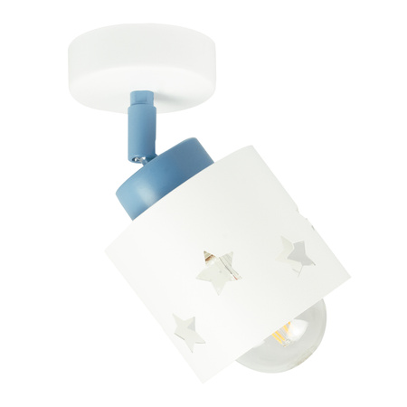 KINKIET BIAŁY GWIAZDKI DLA DZIECI LAMPA ŚCIENNA WISZĄCA PLAFON LED RUCHOMY LUNARI KBN/1