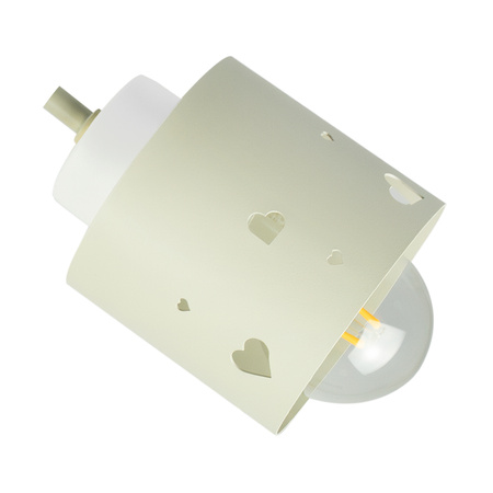 LAMPA DLA DZIECI KOLOROWA SUFITOWA BEŻOWA ŻYRANDOL E27 SERCA WISZĄCA LUMIMI LBR/3