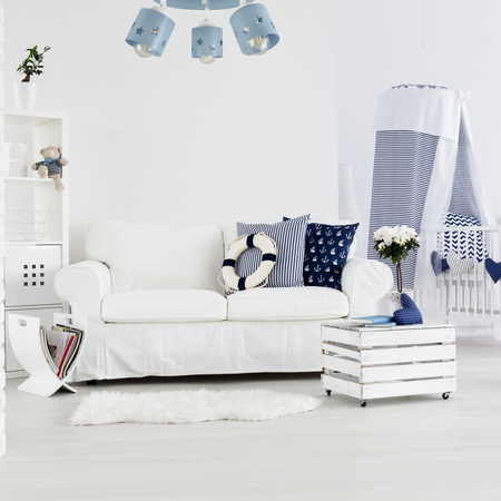 LAMPA SUFITOWA PLAFON NIEBIESKI DZIECIĘCY GWIAZDKI RUCHOMY KOSMOS STARS LUNARI PN/3