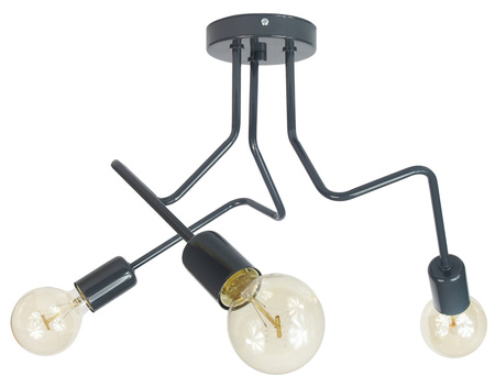 LAMPA SUFITOWA LUNA 1005/3 KOLOR GRAFIT MODERNO