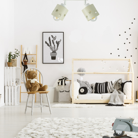 LAMPA BEŻOWA DLA DZIECI SUFITOWA WISZĄCA ŻYRANDOL PLAFON GWIAZDKI LUNARI LB/2