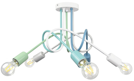LAMPA SUFITOWA DZIECIĘCA MONDO PASTEL 1001/5MP2