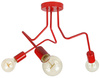 LAMPA SUFITOWA LUNA 1005/3 KOLOR CZERWONY MODERNO