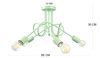 LAMPA SUFITOWA DZIECIĘCA MONDO 5 SELEDYN PASTEL